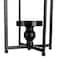 22" Modern Farmhouse Black Metal Candle Lantern